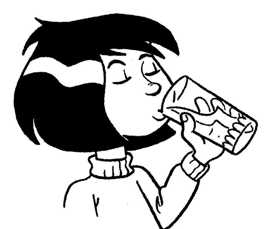 900x768 Woman Drinking Water Drinks Coloring Pages Kids Net