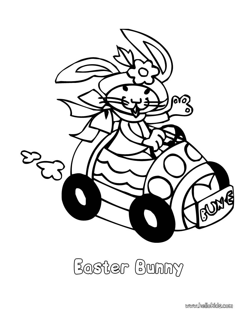 Driving Bunny Coloring Pages 820x1060 Driving Bunny Coloring Pages