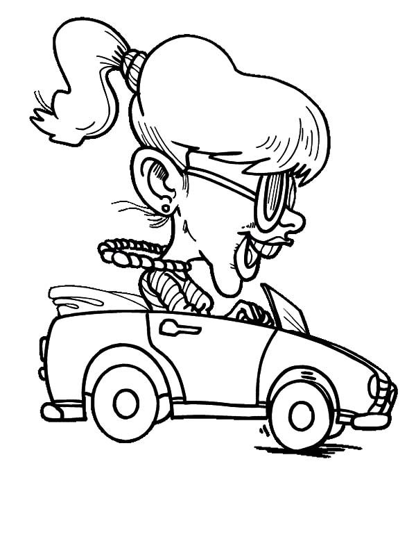 Girl Driving Car Fast Coloring Pages Best Place To Color 600x776 Girl Driving Car Fast Coloring Pages Best Place To Color