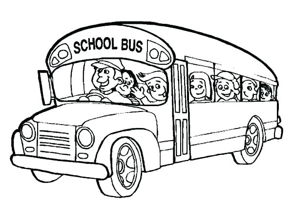 Simple School Bus Coloring Pages Kids Coloring Pages Simple School 600x450 Simple School Bus Coloring Pages Kids Coloring Pages Simple School