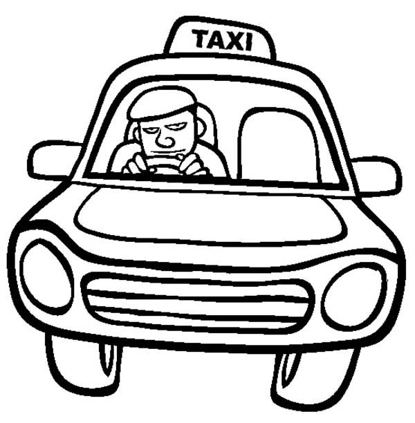 Taxi Driver Driving Car Coloring Pages Best Place To Color 600x612 Taxi Driver Driving Car Coloring Pages Best Place To Color