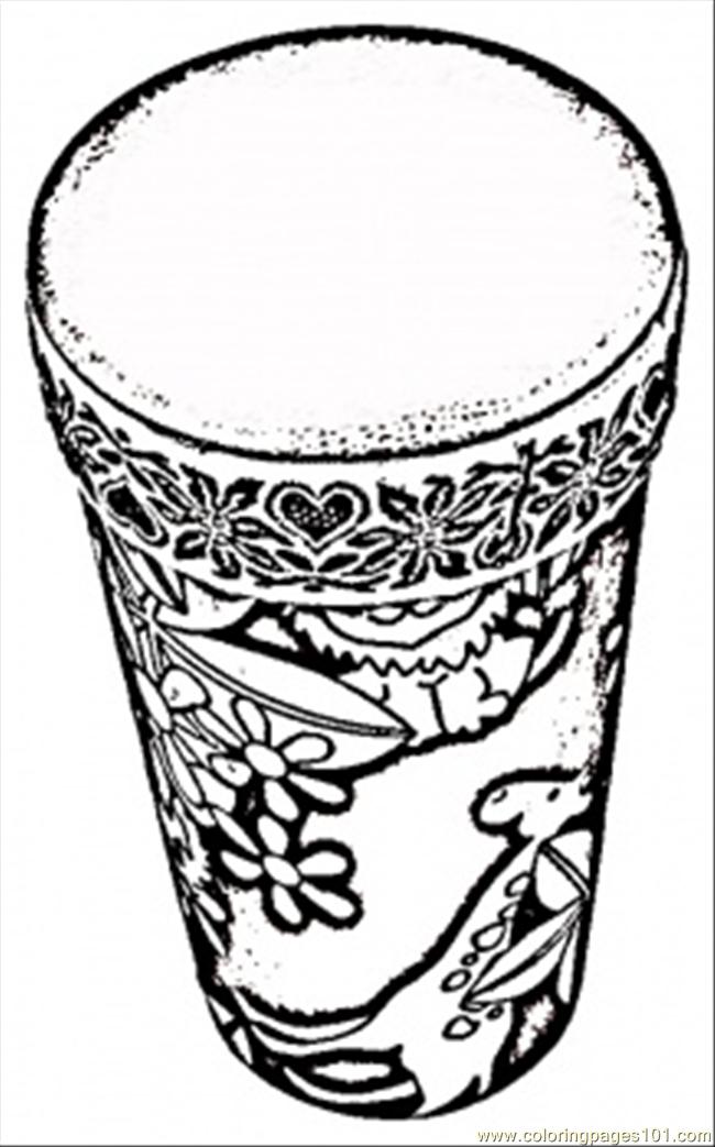 650x1043 African Drum Coloring Page