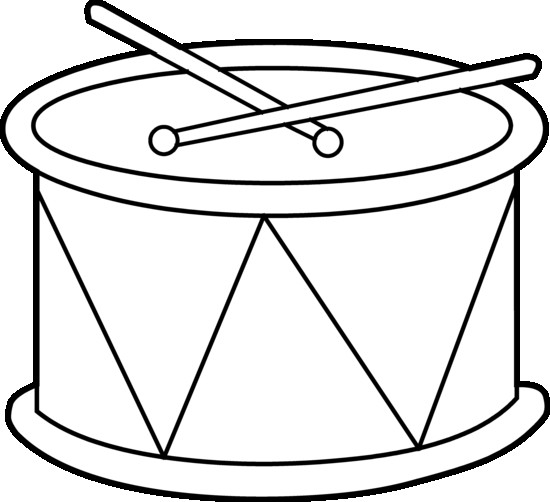 550x502 Marching Drum Coloring Page Free Clip Art Book 31369