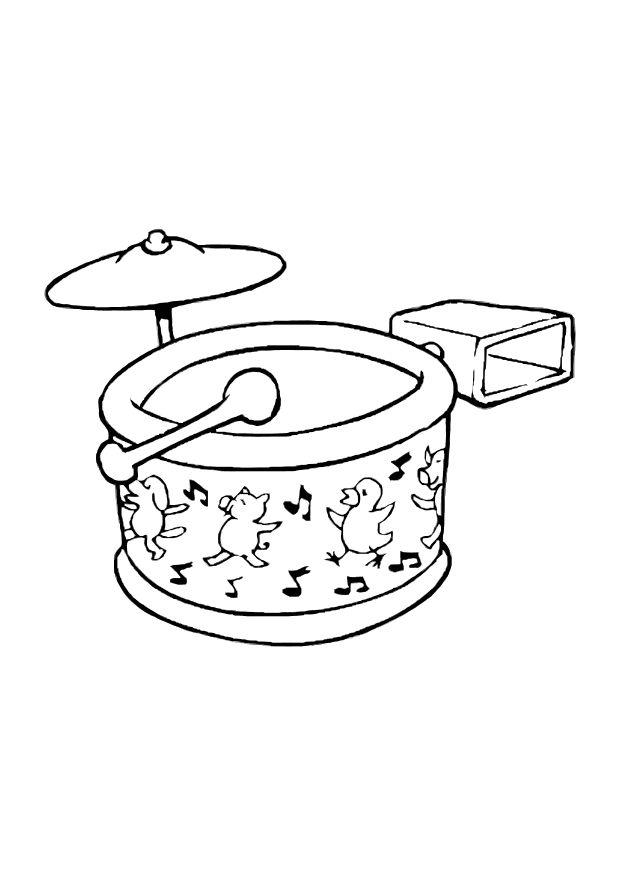 620x875 Coloring Page Drum Set