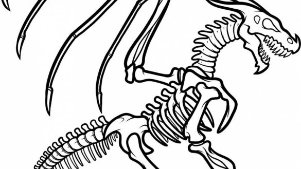 Quickly Bones Coloring Pages Free Printable Skeleton For Kids 585x329 Quickly Bones Coloring Pages Free Printable Skeleton For Kids