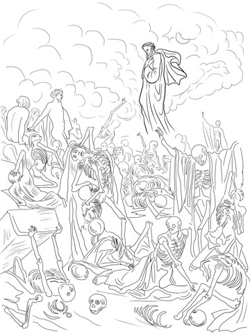 Ezekiel Dry Bones Coloring Page Ezekiels Vision The Valley 360x480 Ezekiel Dry Bones Coloring Page Ezekiels Vision The Valley