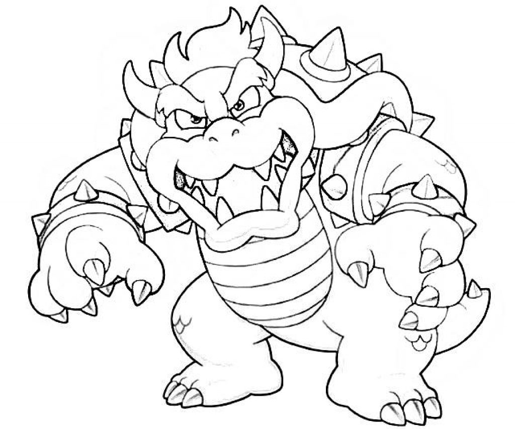 Dry Bowser Coloring Page Home Intended Pages 1024x853 Dry Bowser Coloring Page Home Intended Pages