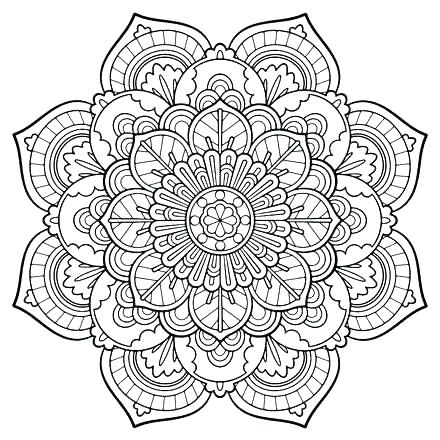 440x440 Mandala Coloring Pages For Adults Printable