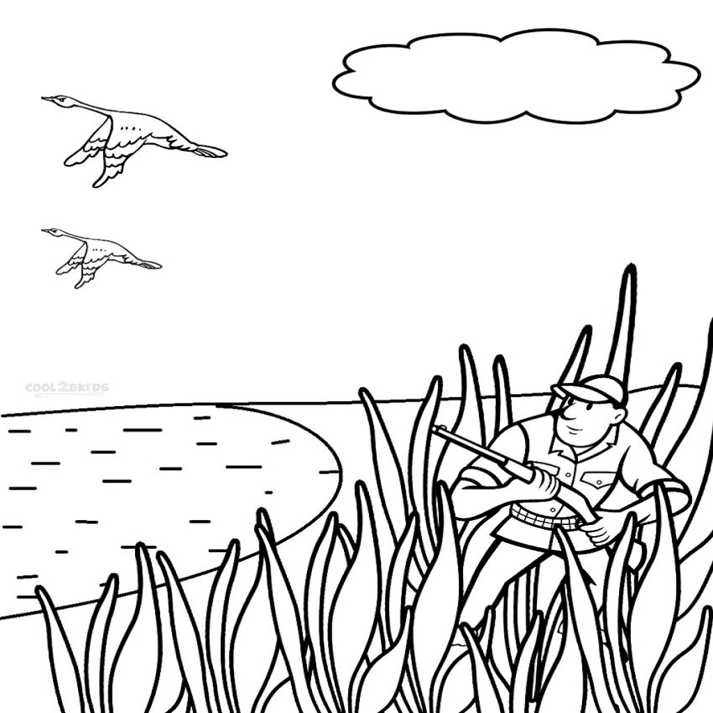 Duck Hunting Coloring Pages at GetColorings.com | Free printable ...