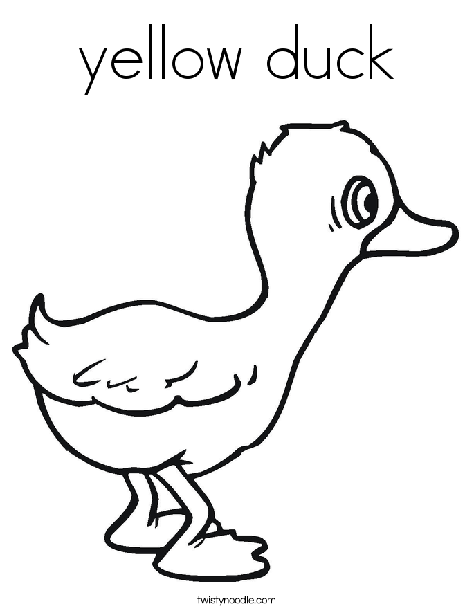Yellow Duck Coloring Page 685x886 Yellow Duck Coloring Page
