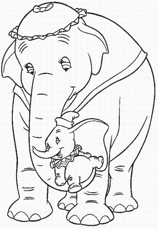 Dumbo Coloring Pages Team Colors 519x750 Dumbo Coloring Pages Team Colors