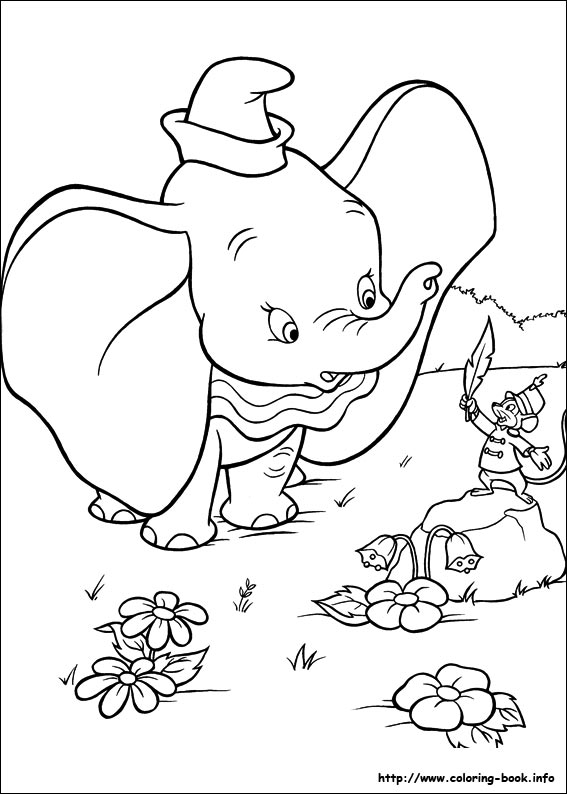 567x794 Dumbo Coloring Picture