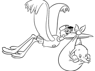 320x240 Stork Coloring Pages Mr Stork Delivers Ba Dumbo Coloring Page Free