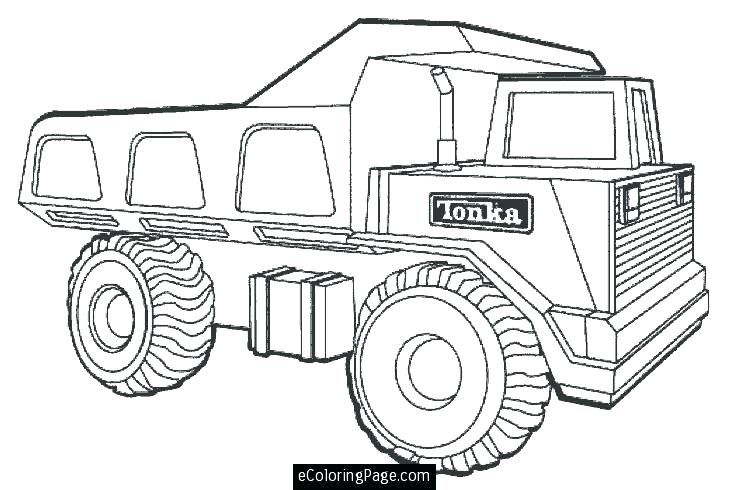 730x490 Dump Truck Coloring Page