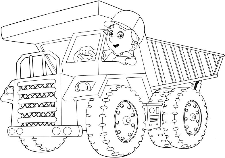 783x551 Dump Truck Coloring Pages Handy Manny