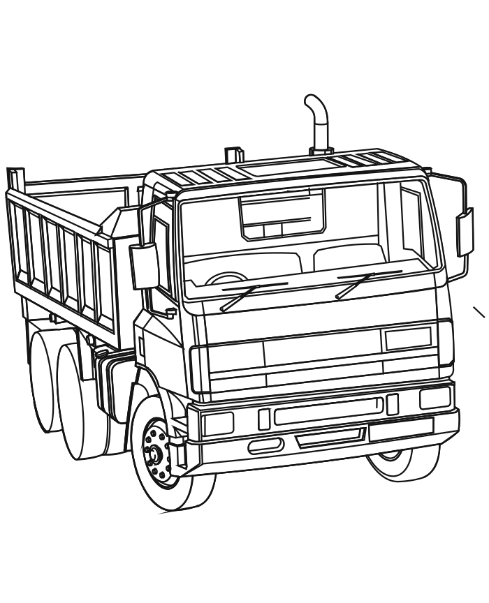 700x864 Dump Truck Coloring Pages