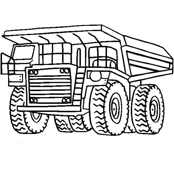 Dump Truck Coloring Page 600x600 Dump Truck Coloring Page