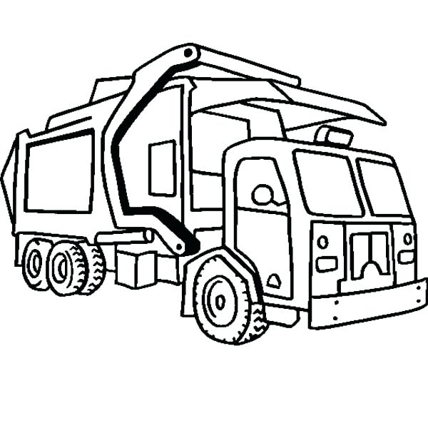 Dump Truck Coloring Page Garbage Truck In Semi Truck Coloring Page 600x600 Dump Truck Coloring Page Garbage Truck In Semi Truck Coloring Page