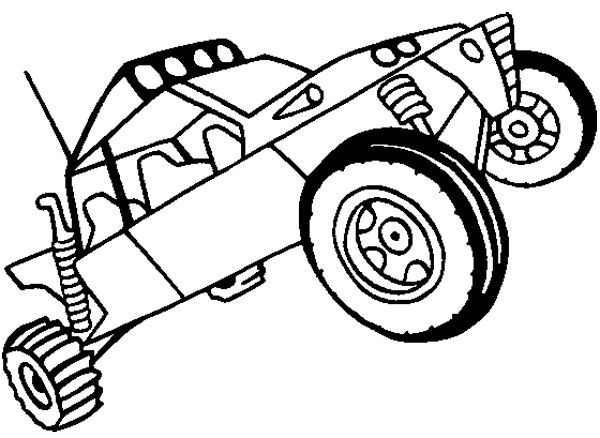 600x438 Dune Buggy Off Road Coloring Page