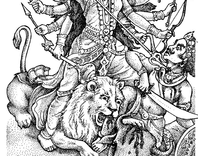 800x630 Diwali Coloring Pages Goddess Durga Coloring Pages