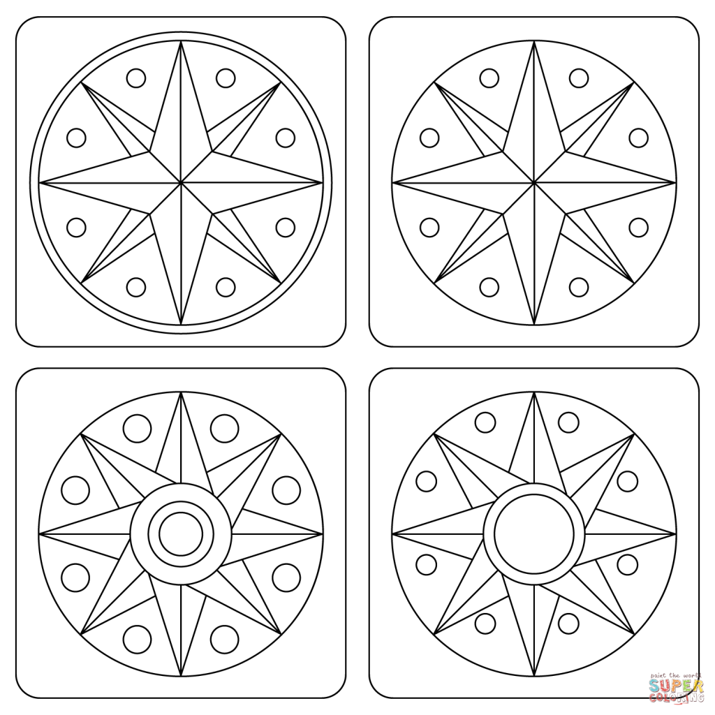 Pennsylvania Dutch Hex Signs Free Coloring Page 1024x1024 Pennsylvania Dutch Hex Signs Free Coloring Page