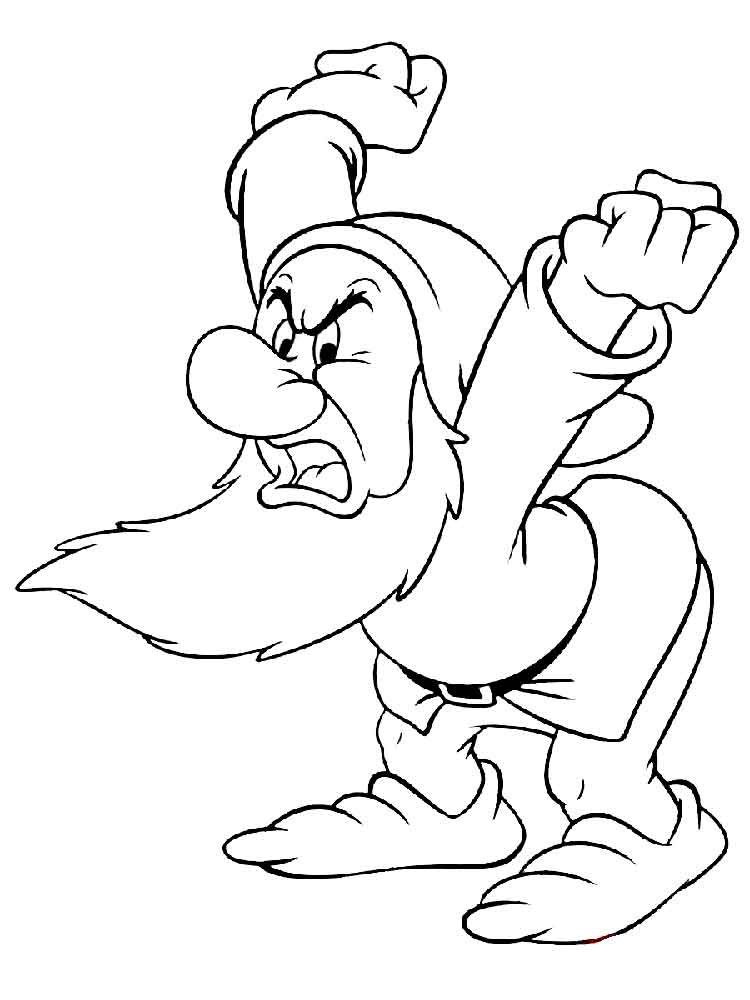 Grumpy The Dwarf Coloring Pages. Free Printable Grumpy The Dwarf 750x1000 Grumpy The Dwarf Coloring Pages. Free Printable Grumpy The Dwarf