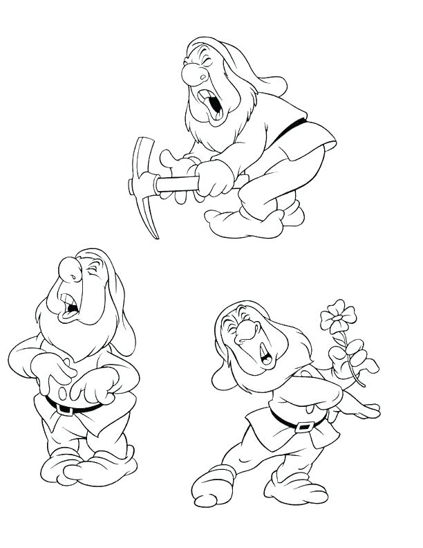 Seven Dwarfs Coloring Pages 7 Dwarfs Coloring Pages Kids Under 7 612x792 Seven Dwarfs Coloring Pages 7 Dwarfs Coloring Pages Kids Under 7