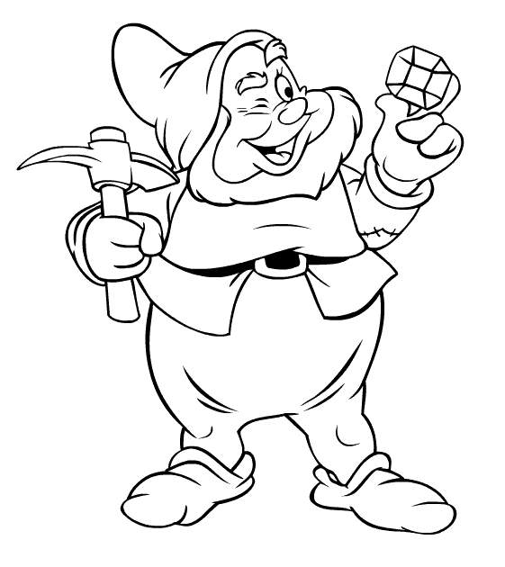 Happy Dwarf Coloring Pages Coloring Pages 561x630 Happy Dwarf Coloring Pages Coloring Pages