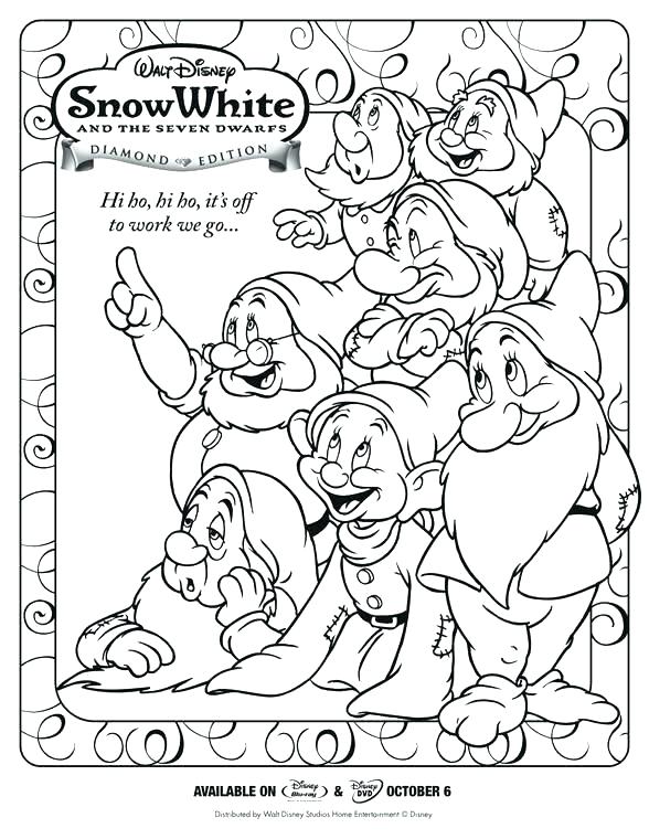 7 Dwarfs Coloring Pages Snow White And The Seven Dwarfs Coloring 588x760 7 Dwarfs Coloring Pages Snow White And The Seven Dwarfs Coloring