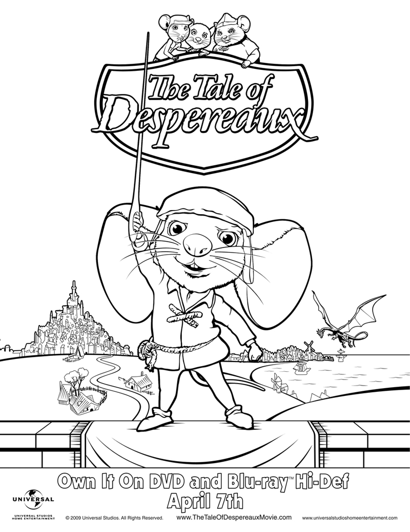 Easily Tale Of Despereaux Coloring Pages Dynamite Download 800x1036 Easily Tale Of Despereaux Coloring Pages Dynamite Download