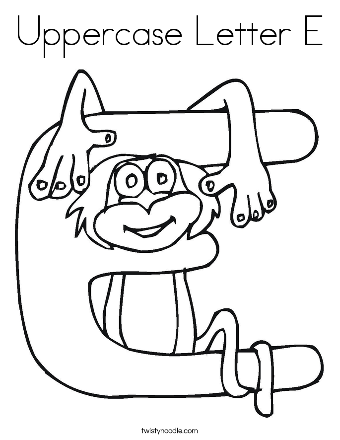 Uppercase Letter E Coloring Page 685x886 Uppercase Letter E Coloring Page