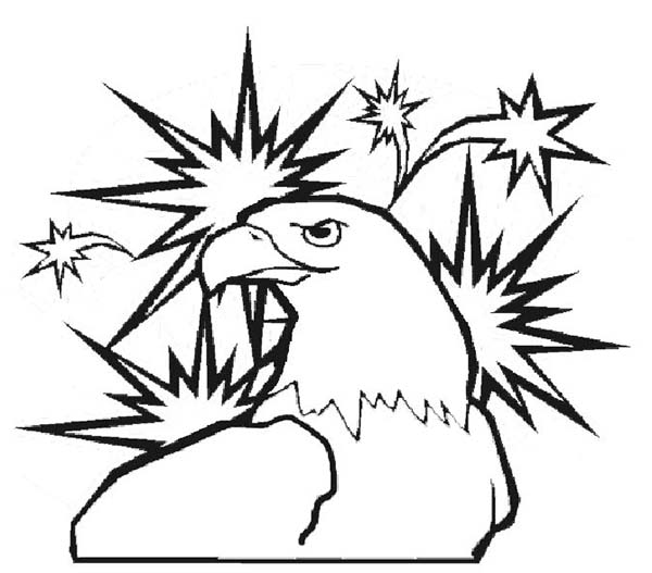 Amazing Bald Eagle Coloring Page 600x527 Amazing Bald Eagle Coloring Page