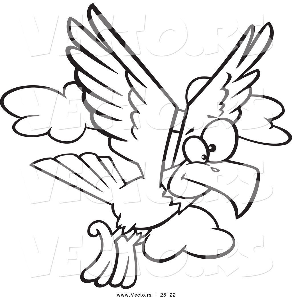 Vector Of A Cartoon Eagle Flying 1024x1044 Vector Of A Cartoon Eagle Flying