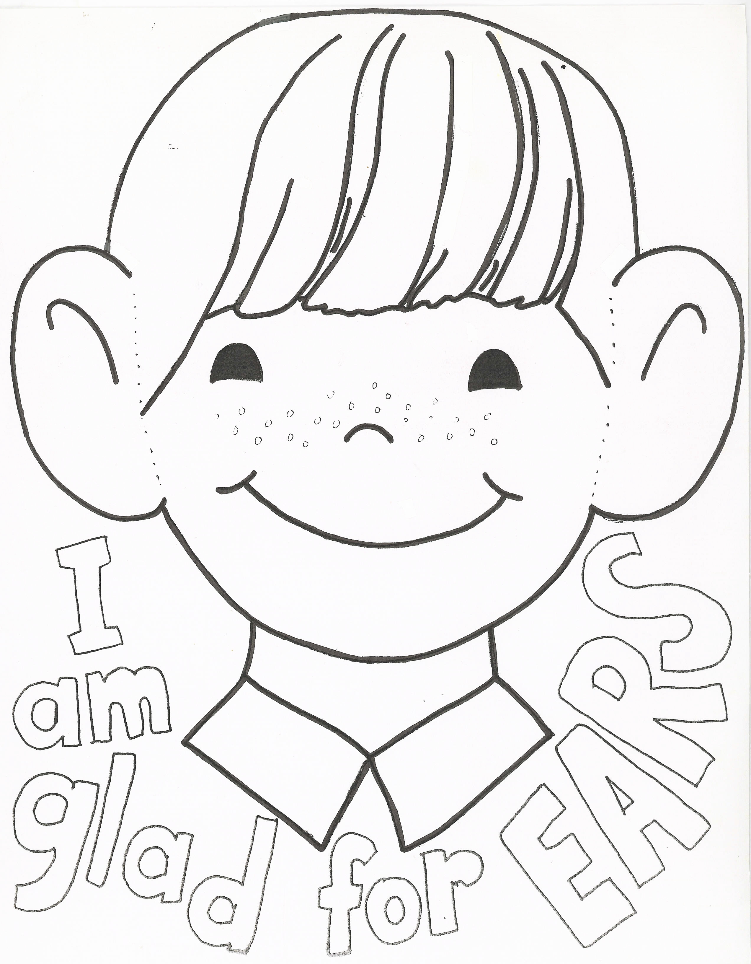 2544x3264 Ears Coloring Pages