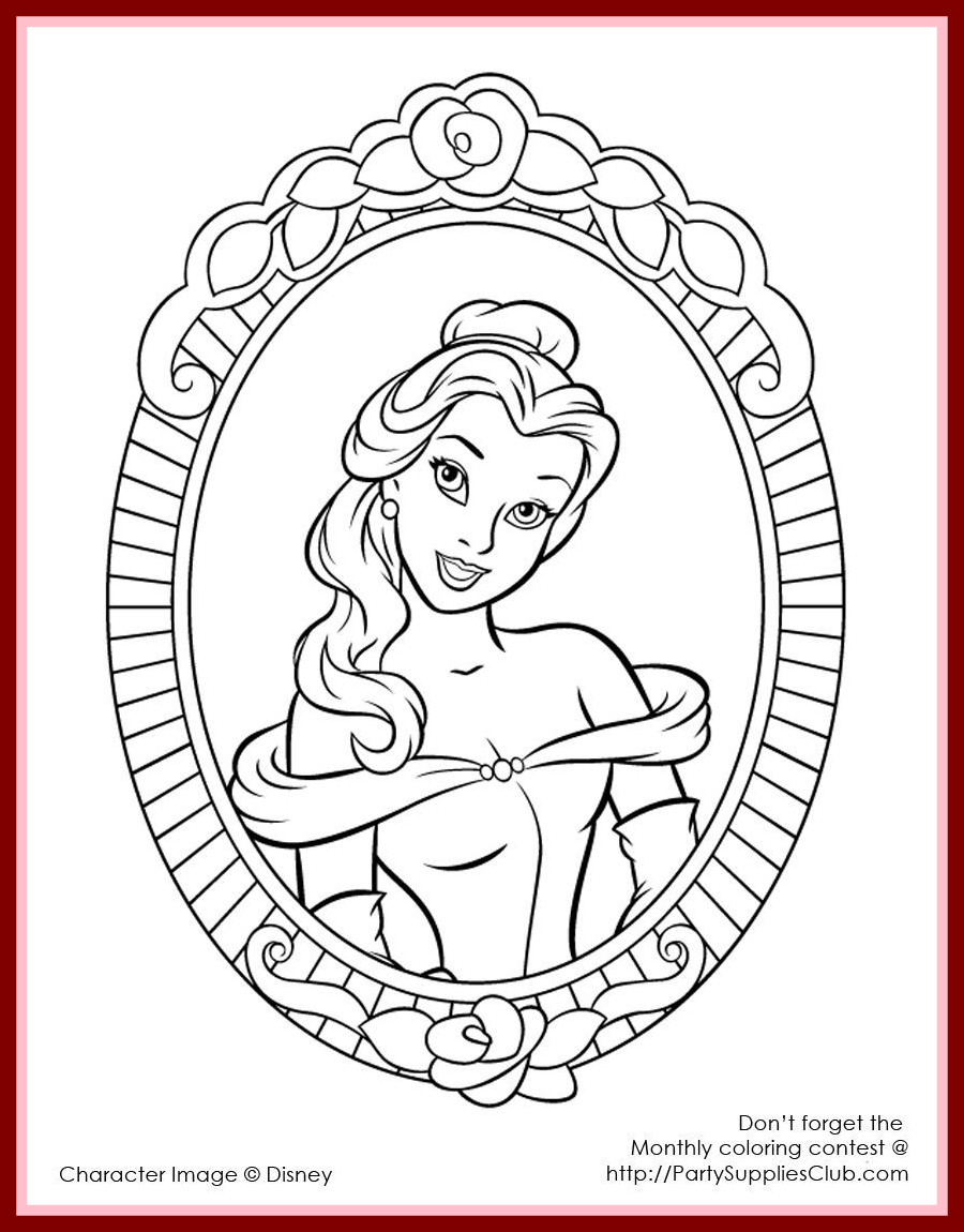 900x1150 Marvelous Fresh Princess Belle Coloring Pages Pict For Disney