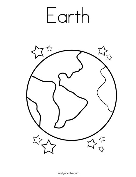 468x605 Earth Coloring Page