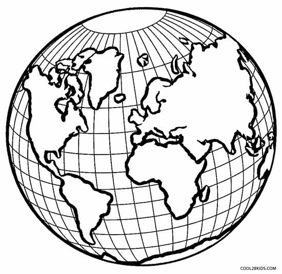 Globe Coloring Pages Printable Earth Coloring Pages For Kids 550x535 Globe Coloring Pages Printable Earth Coloring Pages For Kids
