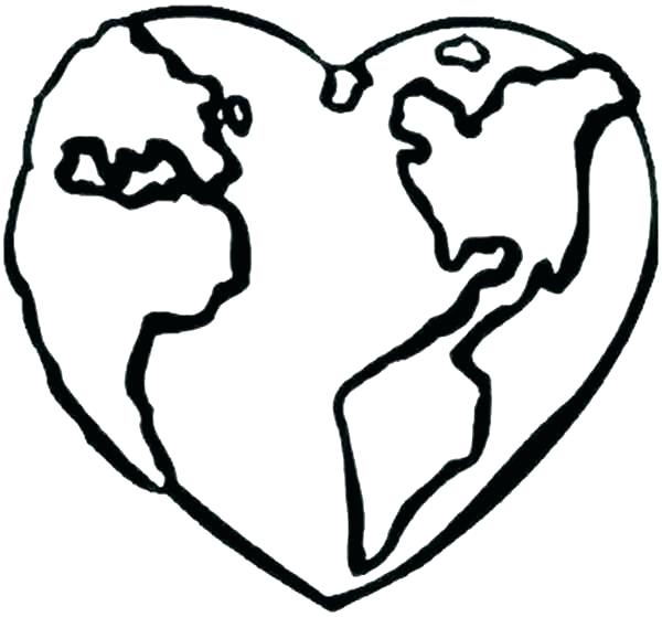 Earth Coloring Page 600x559 Earth Coloring Page