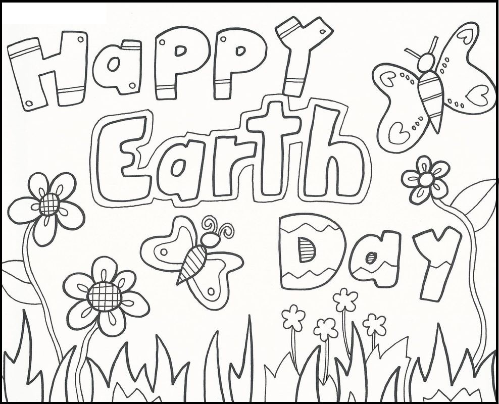 Earth Day Coloring Pages Kindergarten