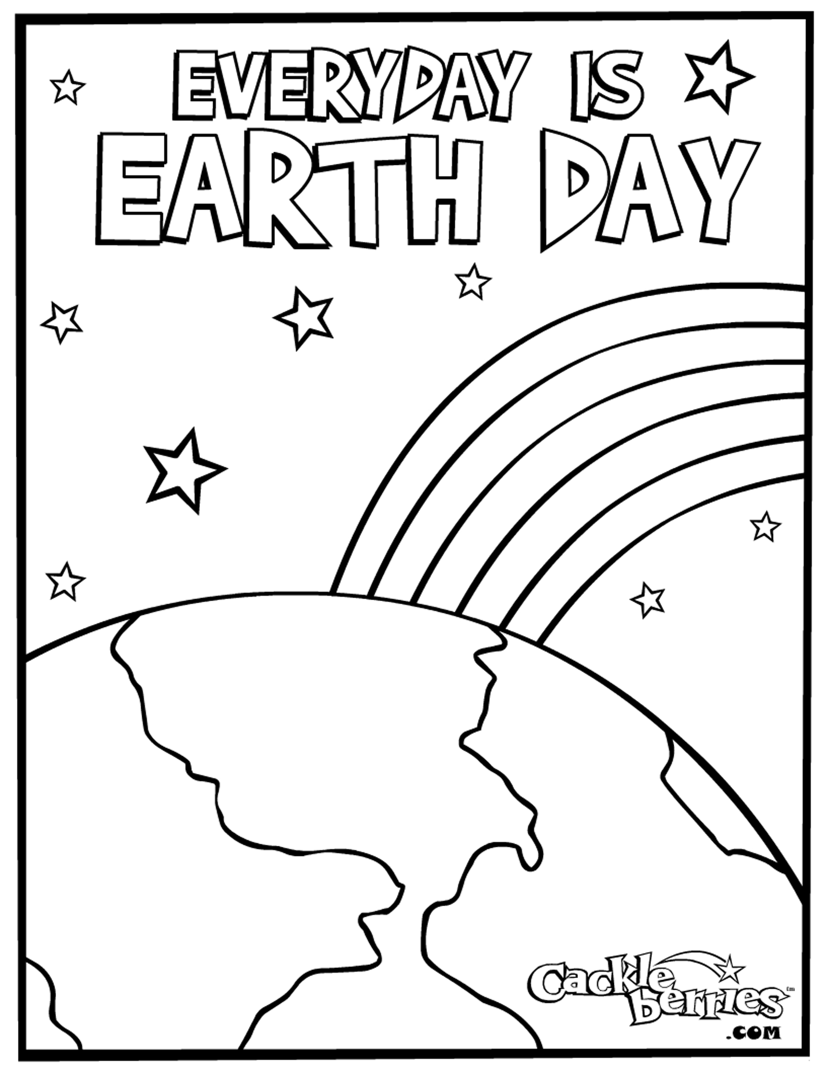 1700x2200 Earth Day Coloring Page
