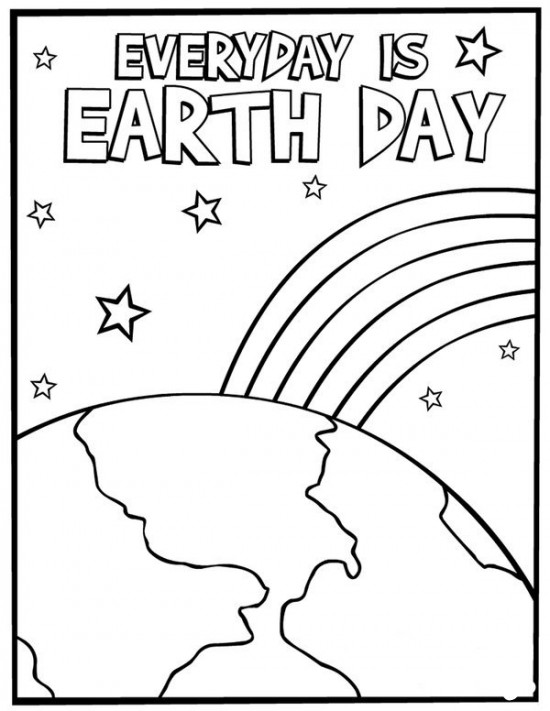 Earth Day Coloring Page 550x711 Earth Day Coloring Page