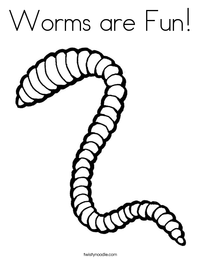 Earthworm Coloring Page