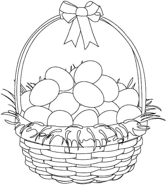 558x622 Coloring Pages Easter Basket Professional