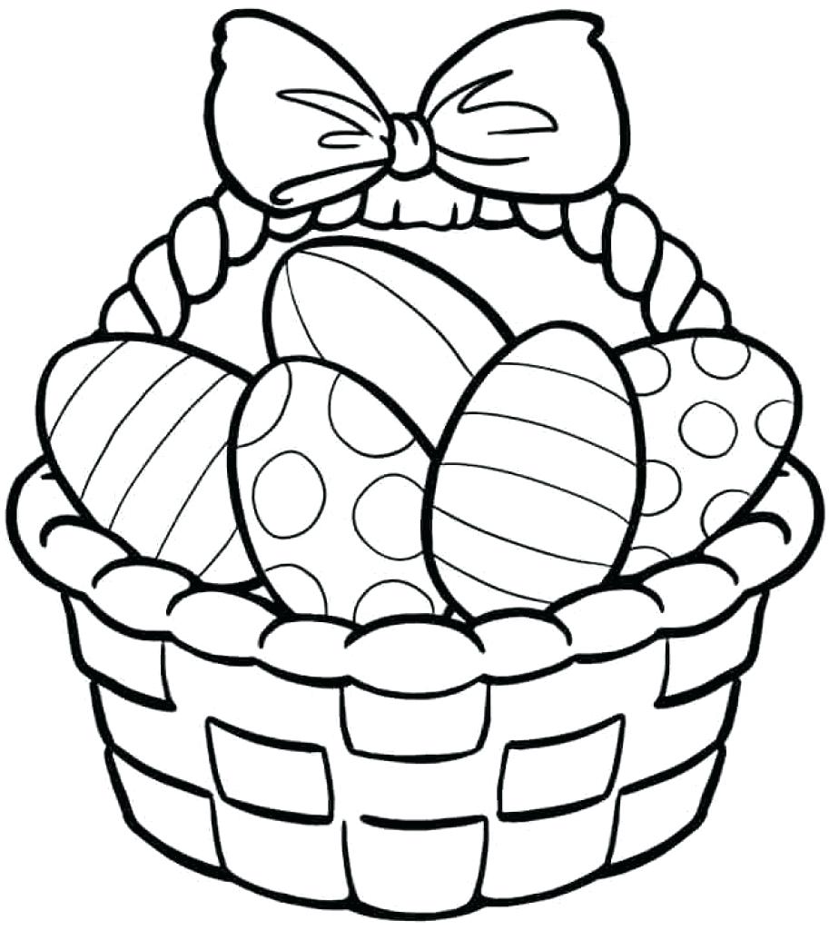 Coloring Easter Basket Pages Within 913x1024 Coloring Easter Basket Pages Within