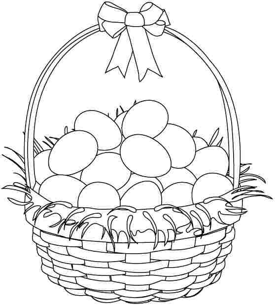Coloring The Picture Of Printable Easter Basket Coloring Pages 558x622 Coloring The Picture Of Printable Easter Basket Coloring Pages