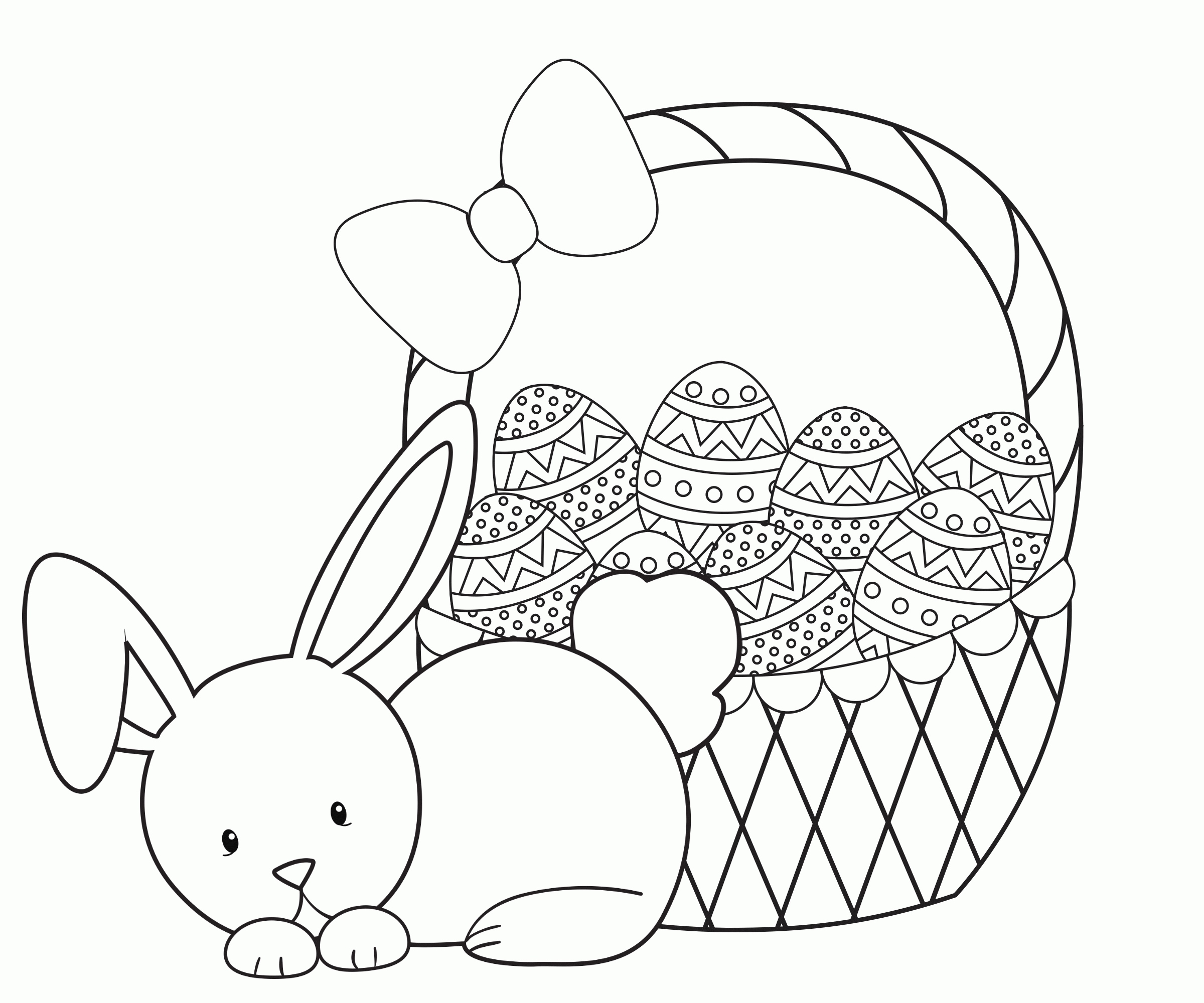 Easter Basket Printable Coloring Pages