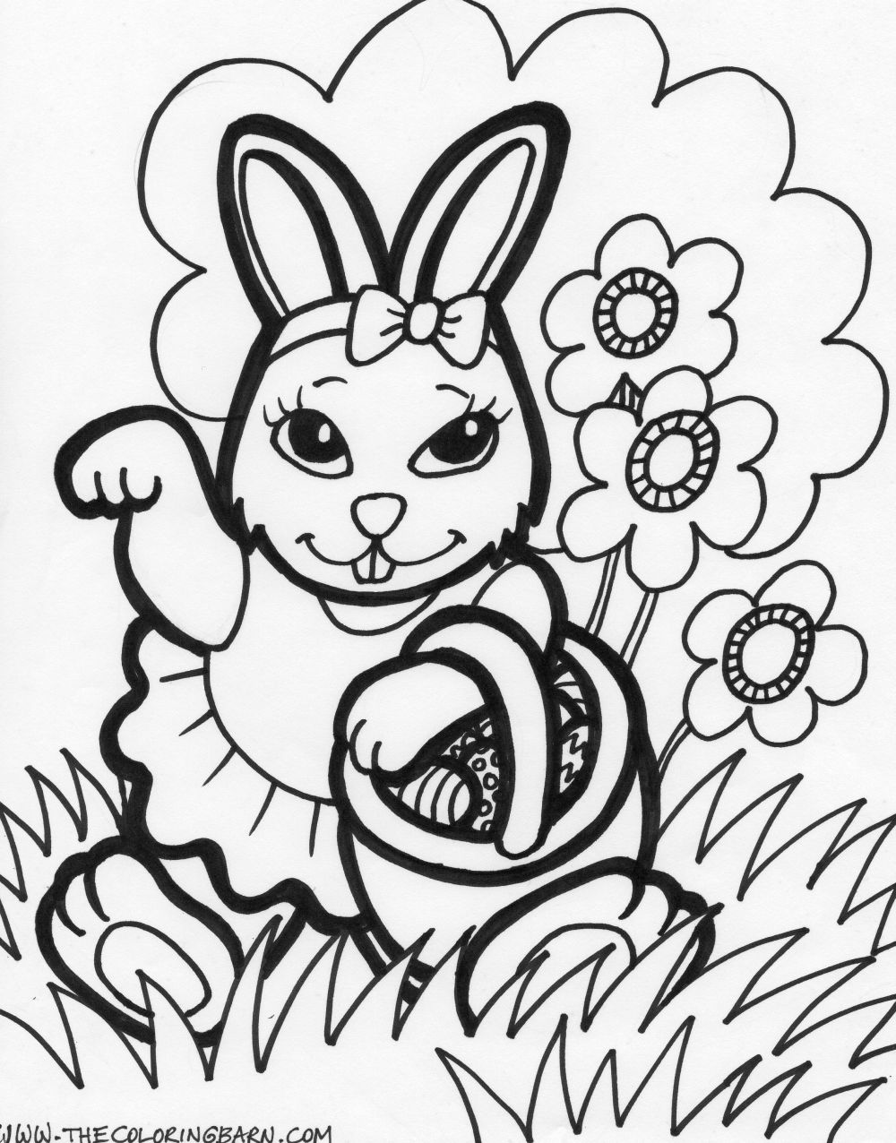 Easter Basket Printable Coloring Pages 1000x1276 Easter Basket Printable Coloring Pages