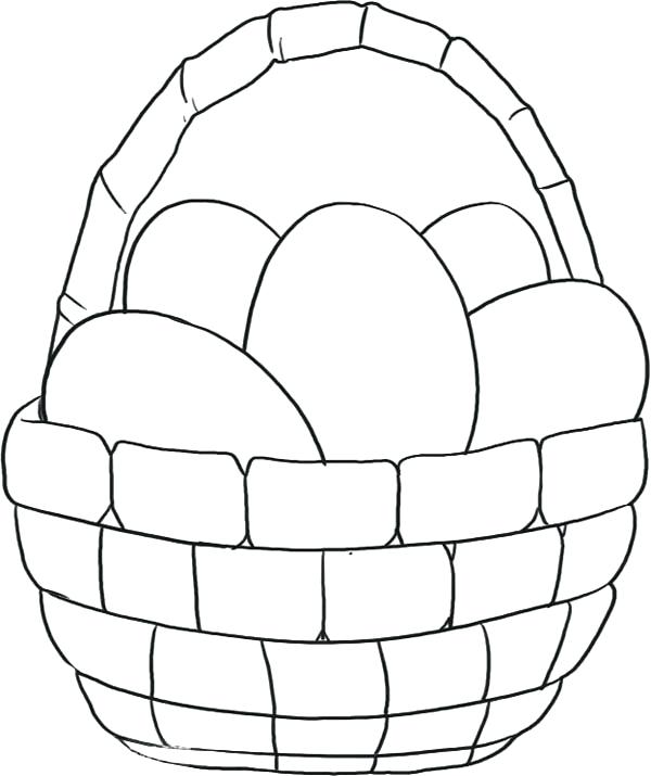 Easter Basket Printable Coloring Pages Elegant Basket Coloring 600x715 Easter Basket Printable Coloring Pages Elegant Basket Coloring