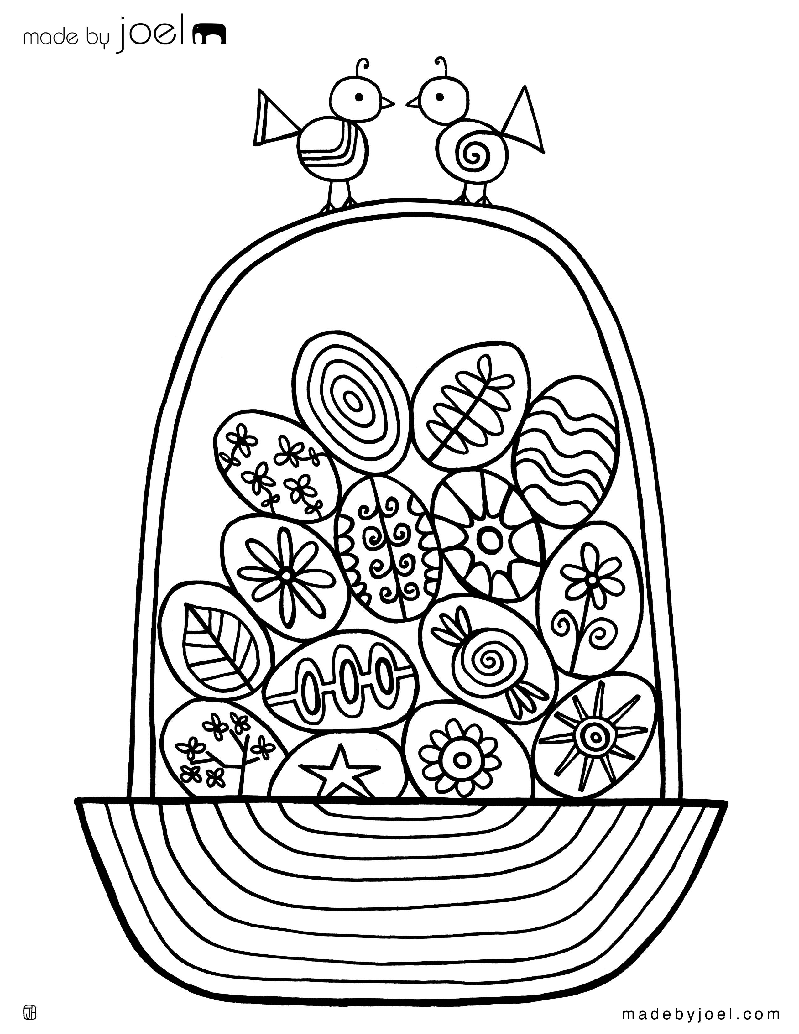 Made By Joel Easter Egg Basket Coloring Sheet 2550x3300 Made By Joel Easter Egg Basket Coloring Sheet