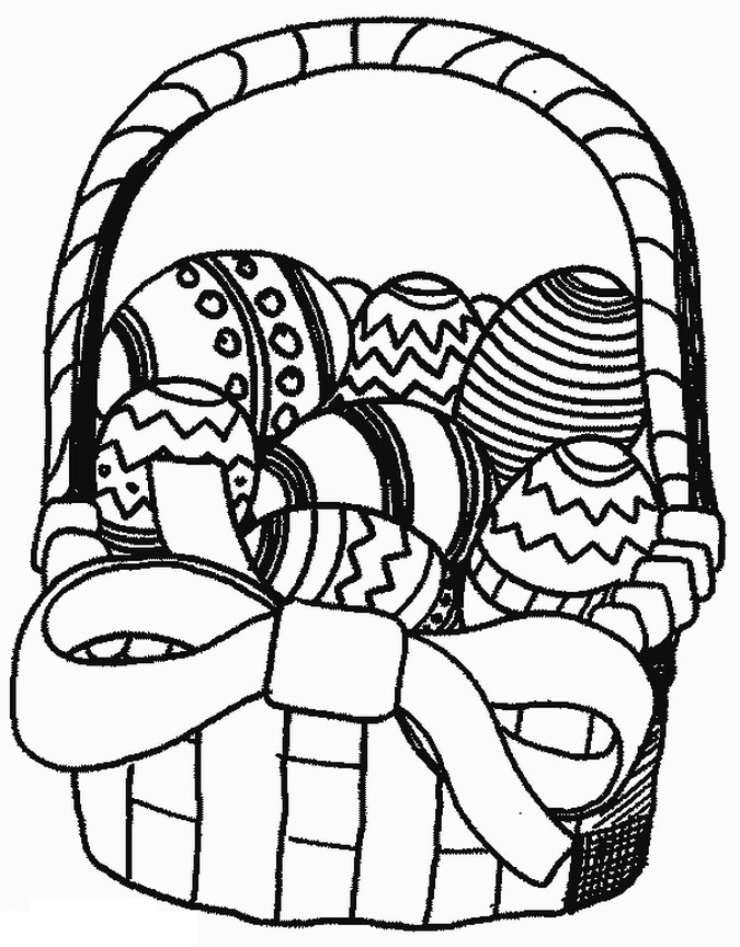 Easter Basket Coloring Pages 675x864 Easter Basket Coloring Pages